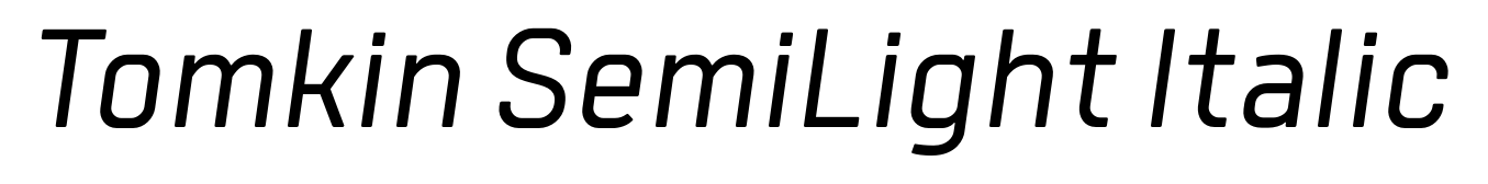 Tomkin SemiLight Italic